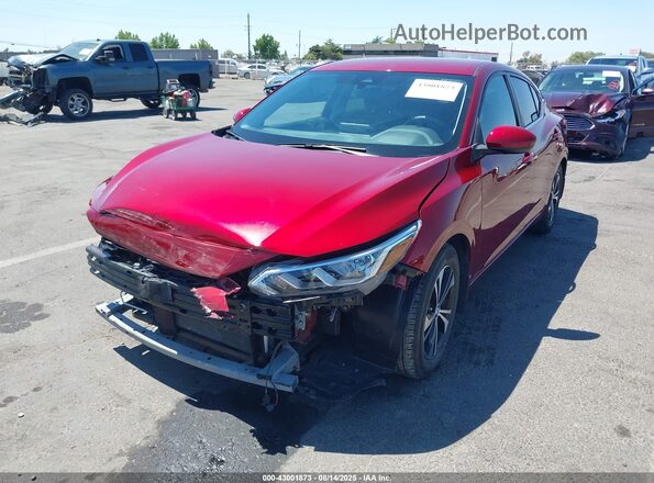 3N1AB8CV7MY330379 2021 NISSAN SENTRA Red Front left