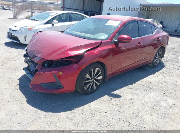 3N1AB8CV9MY277975 2021 NISSAN SENTRA Red Vista tres cuartos delantera izquierda