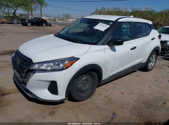 3N1CP5BV0ML504428 2021 NISSAN KICKS White Առջևի ձախ երեք քառորդ տեսարան