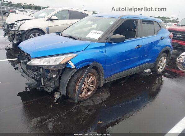 3N1CP5BVXML525366 2021 NISSAN KICKS Синий Передняя левая четверть