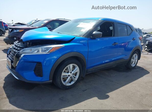 3N1CP5BVXML550428 2021 NISSAN KICKS Синий Передняя левая четверть