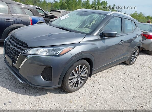 3N1CP5CV2PL525588 2023 NISSAN KICKS Gray Առջևի ձախ երեք քառորդ տեսարան