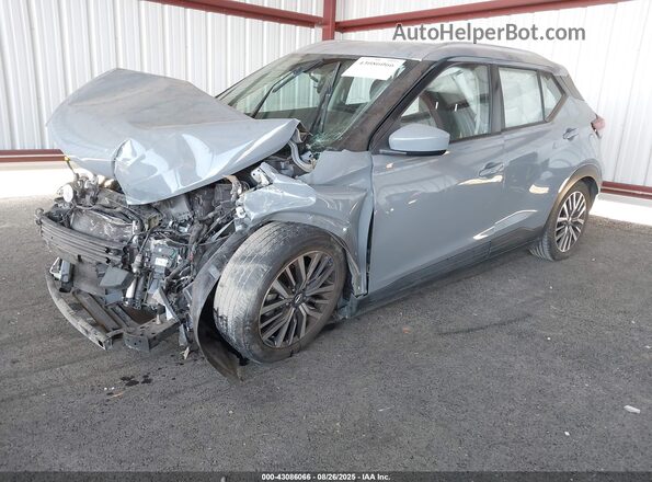 3N1CP5CV3ML500811 2021 NISSAN KICKS Gray Առջևի ձախ երեք քառորդ տեսարան