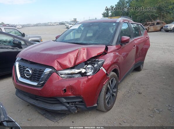 3N1CP5CV7LL522258 2020 NISSAN KICKS Red Առջևի ձախ երեք քառորդ տեսարան