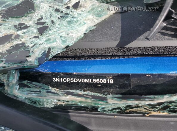 3N1CP5DV0ML560818 2021 NISSAN KICKS Blue Вид підкапотного простору