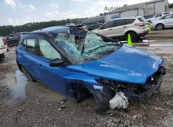 3N1CP5DV0ML560818 2021 NISSAN KICKS Blue Передня права чверть