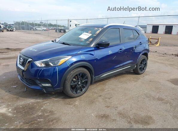 3N1CP5DV3LL568278 2020 NISSAN KICKS Blue წინა მარცხენა ხედი სამი მეოთხედიდან