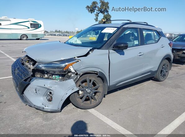 3N1CP5DVXML529298 2021 NISSAN KICKS Gray Передня ліва чверть