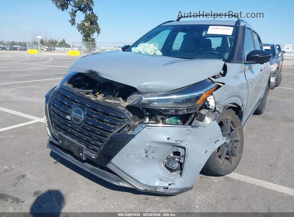 3N1CP5DVXML529298 2021 NISSAN KICKS Gray Вид спереду