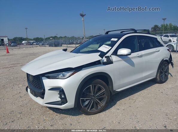 3PCAJ5FBXSF104877 2025 INFINITI QX50 White Vista tres cuartos delantera izquierda