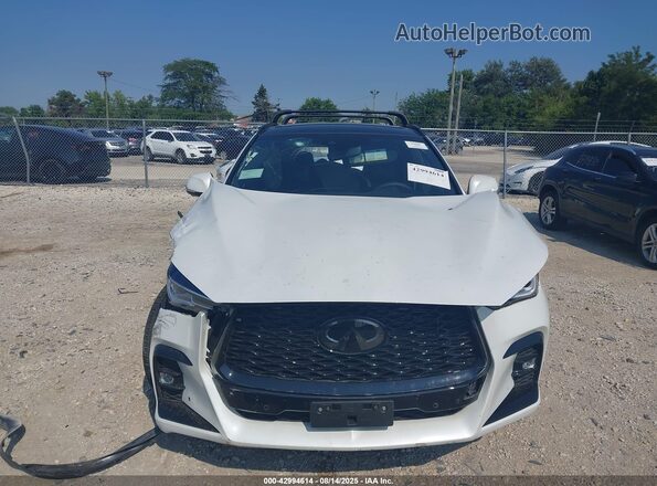 3PCAJ5FBXSF104877 2025 INFINITI QX50 White Vista del cuadro de instrumentos