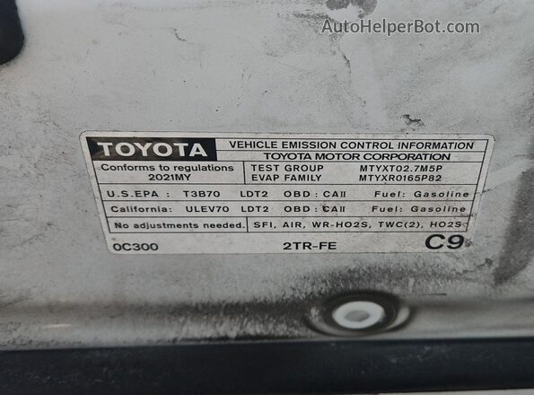 3TYRX5GN7MT010291 2021 TOYOTA TACOMA White 