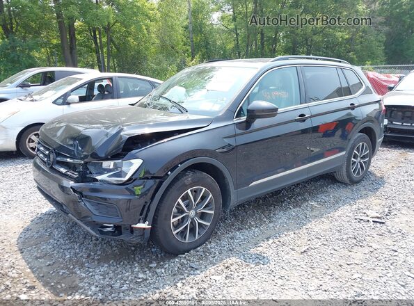 3VV2B7AXXMM107360 2021 VOLKSWAGEN TIGUAN Black Առջևի ձախ երեք քառորդ տեսարան