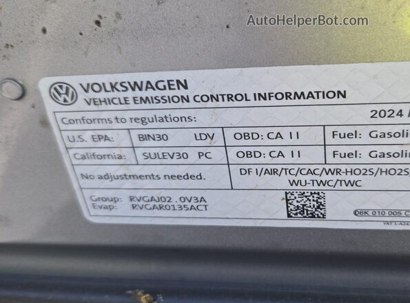 3VV3B7AX0RM106262 2024 VOLKSWAGEN TIGUAN  
