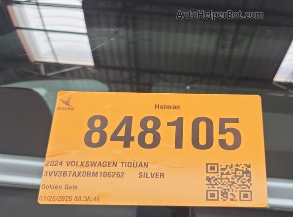 3VV3B7AX0RM106262 2024 VOLKSWAGEN TIGUAN  უკანა სალონის ხედი