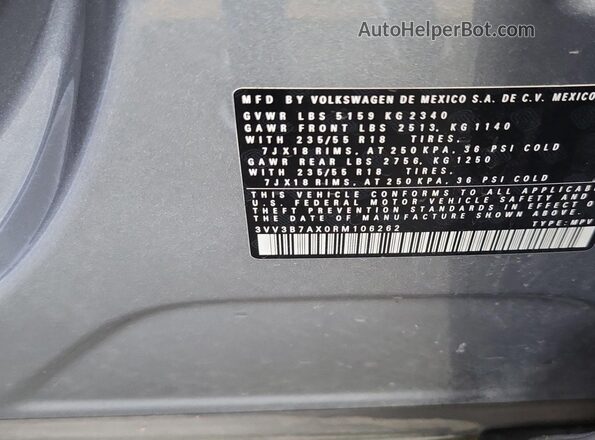 3VV3B7AX0RM106262 2024 VOLKSWAGEN TIGUAN  