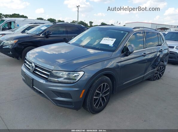 3VV3B7AX3MM018900 2021 VOLKSWAGEN TIGUAN Gray Առջևի ձախ երեք քառորդ տեսարան