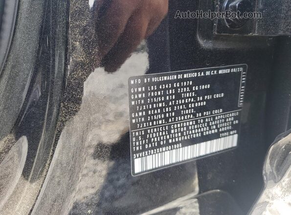 3VVEX7B2XRM001905 2024 VOLKSWAGEN TAOS Черный 