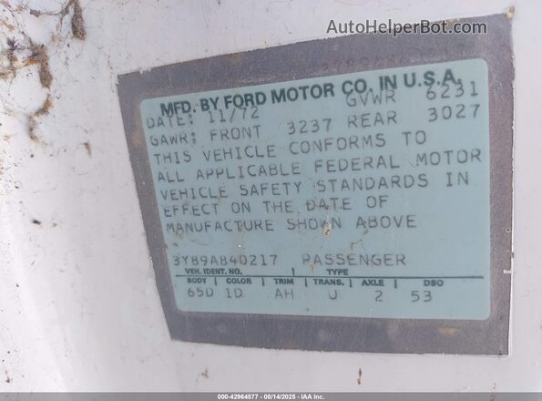 3Y89A840217 1973 LINCOLN CONTINENTA Белый 