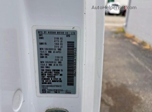 3N6CM0KN0JK705415 2018 NISSAN NV200 Белый 