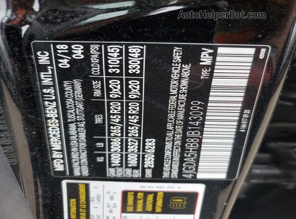 4JGDA5HB8JB143099 2018 MERCEDES-BENZ GLE Черный 