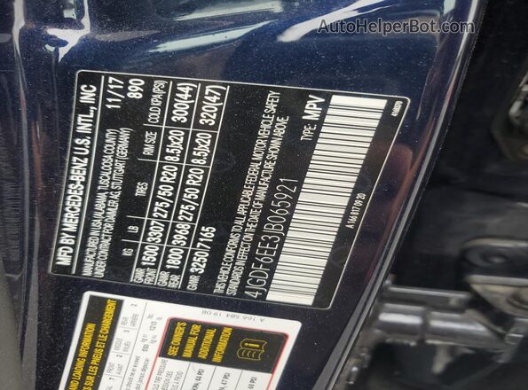 4JGDF6EE3JB065921 2018 MERCEDES-BENZ GLS Blue 