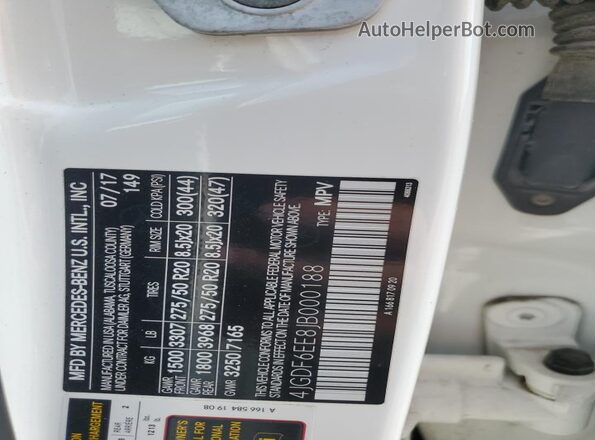 4JGDF6EE8JB000188 2018 MERCEDES-BENZ GLS White 