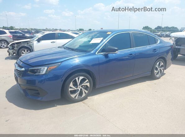4S3BWAB64L3024898 2020 SUBARU LEGACY Blue წინა მარცხენა ხედი სამი მეოთხედიდან