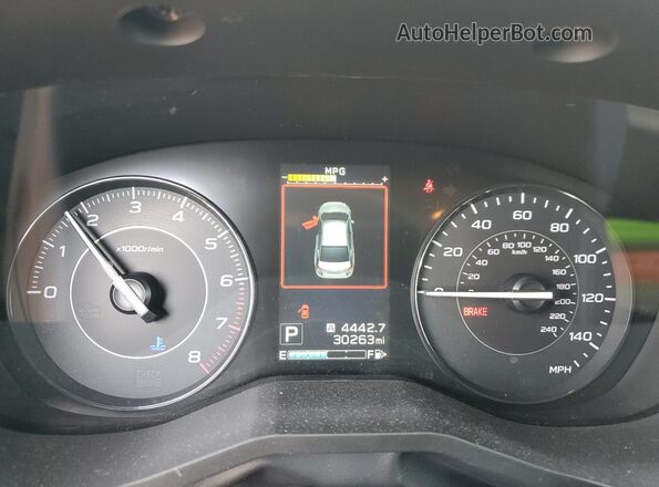 4S3GTAB67M3705590 2021 SUBARU IMPREZA Gray Սարքավորումների վահանակի տեսք