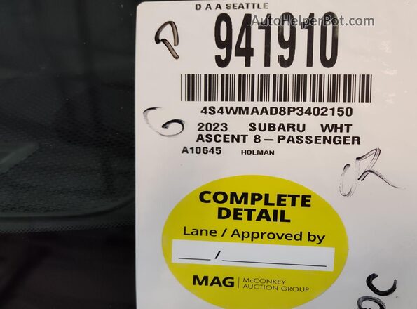 4S4WMAAD8P3402150 2023 SUBARU ASCENT  