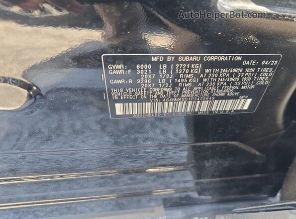 4S4WMASD1P3435649 2023 SUBARU ASCENT  Вид ззаду