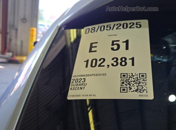 4S4WMASD6P3424193 2023 SUBARU ASCENT  Vista tres cuartos delantera izquierda