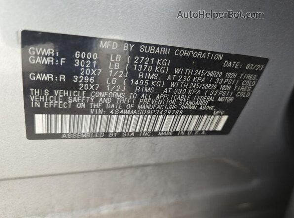 4S4WMASD9P3429789 2023 SUBARU ASCENT  