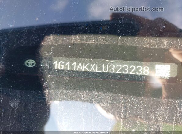 4T1G11AKXLU323238 2020 TOYOTA CAMRY Red Вид підкапотного простору