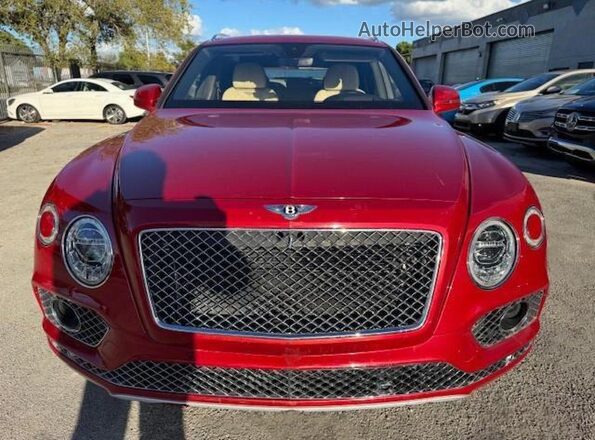 SJAAC2ZV1HC014037 2017 BENTLEY BENTAYGA Красный Вид сзади