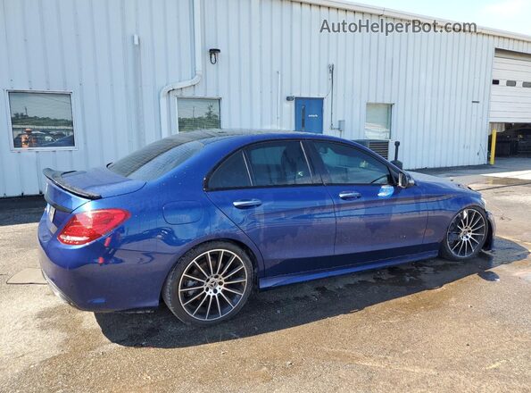 55SWF4JBXJU266725 2018 MERCEDES-BENZ C Blue 