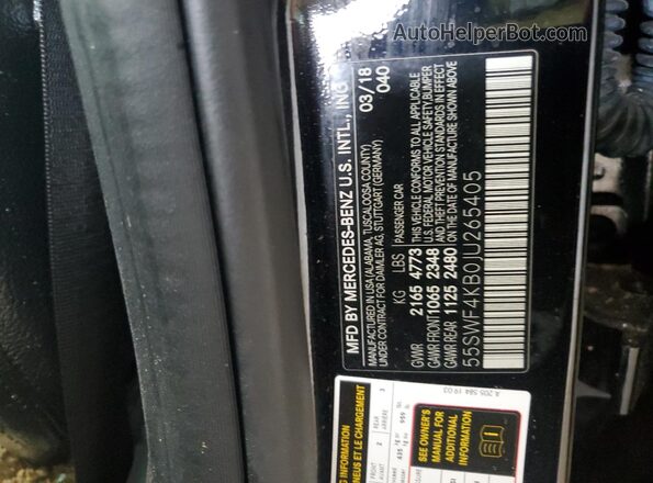 55SWF4KB0JU265405 2018 MERCEDES-BENZ C Black 