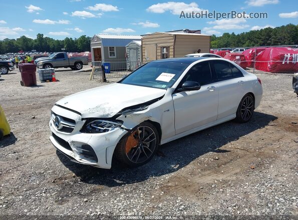 55SWF6EB9KU304940 2019 MERCEDES-BENZ AMG C 43 White Przód lewy