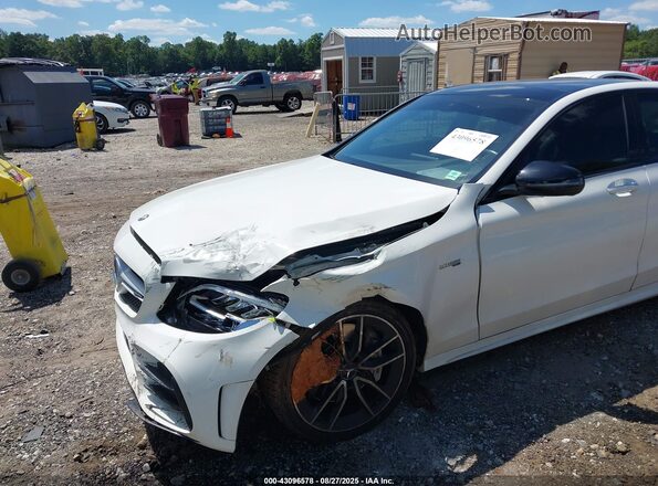 55SWF6EB9KU304940 2019 MERCEDES-BENZ AMG C 43 White Widok z przodu