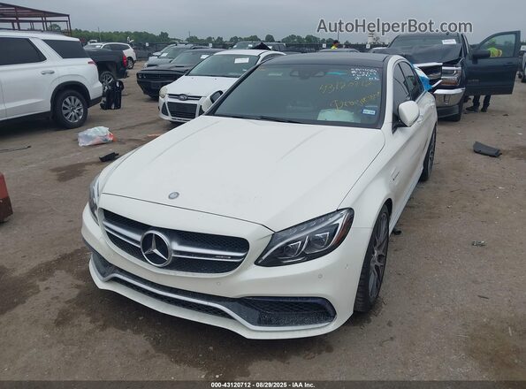 55SWF8HB3GU119135 2016 MERCEDES-BENZ AMG C 63 White Առջևի ձախ երեք քառորդ տեսարան