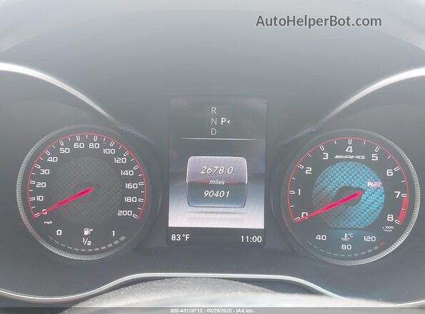 55SWF8HB3GU119135 2016 MERCEDES-BENZ AMG C 63 White Հետևի նստատեղերի տեսք
