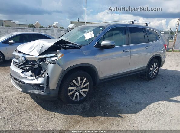 5FNYF5H32MB017760 2021 HONDA PILOT Silver წინა მარცხენა ხედი სამი მეოთხედიდან
