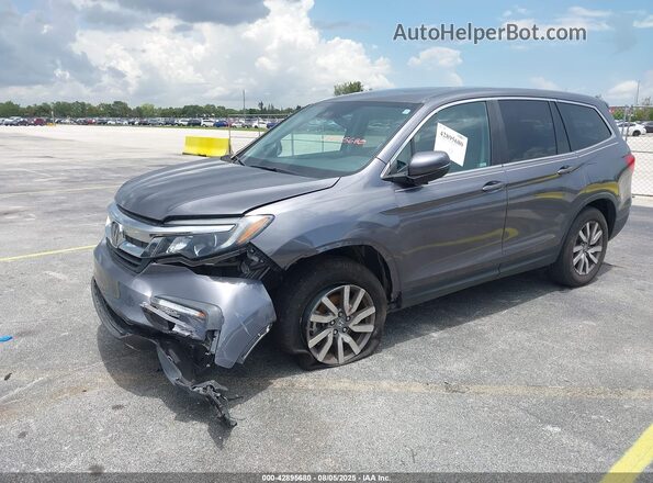 5FNYF5H56MB025166 2021 HONDA PILOT Gray წინა მარცხენა ხედი სამი მეოთხედიდან
