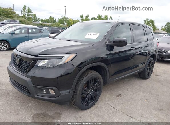 5FNYF8H29LB012580 2020 HONDA PASSPORT Black წინა მარცხენა ხედი სამი მეოთხედიდან