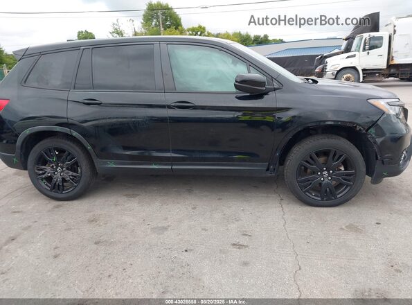 5FNYF8H29LB012580 2020 HONDA PASSPORT Black უკანა სალონის ხედი