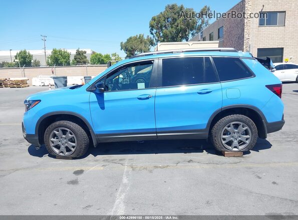 5FNYF8H64SB018935 2025 HONDA PASSPORT Light Blue Vista interior de 360 grados