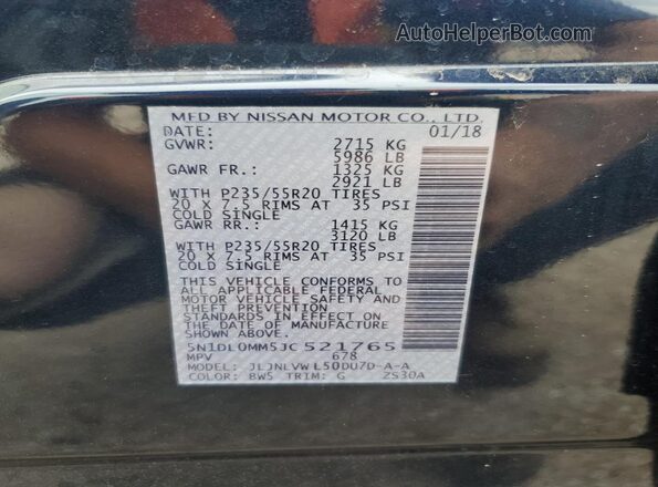 5N1DL0MM5JC521765 2018 INFINITI QX60 Blue 