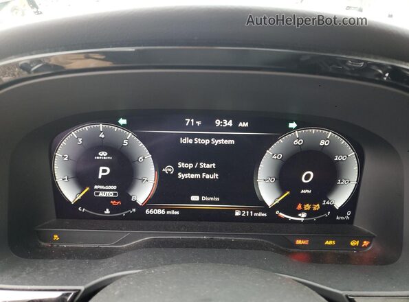 5N1DL1GS7NC335294 2022 INFINITI QX60 Белый Вид щитка приборов