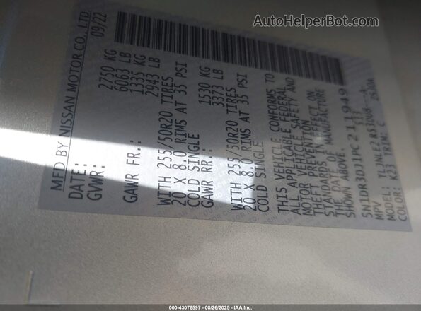 5N1DR3DJ1PC211949 2023 NISSAN PATHFINDER Серебряный Вид подкапотного пространства