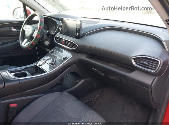 5NMS14AJ5MH329481 2021 HYUNDAI SANTA FE Maroon Widok wnętrza z przodu